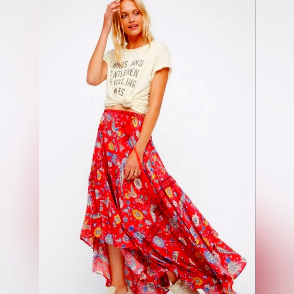 SPELL Love Bird skirt in rose